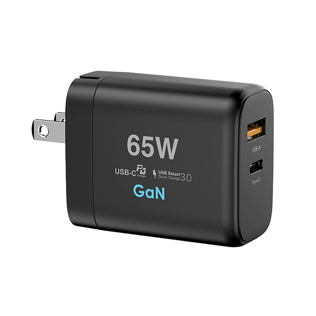 Gan Mini  ETL  Travel Wall  Dual Usb-c 65w High Power Fast PD Charger A+C Quick Charging for Laptop Ipad Iphone