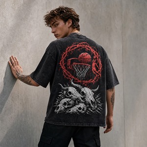 T-shirt da uomo YOUMEI a maniche corte con stampa tie-dye effetto fiamma, 100% <span class=keywords><strong>cotone</strong></span>, alta qualità, personalizzabile, anti-piega - Product Image 1