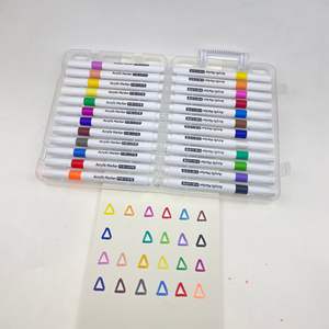 Low Odor Water Based Custom Acrylic <b>Paint</b> Markers Set for <b>Rock</b> Wood Metal Plastic Glass Canvas Ceramic DIY Painting - Product Image 2