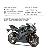 Clignotants LED miniatures pour moto, universels pour Yamaha YZF R1 R6 R7 - Lampe clignotante avant arrière