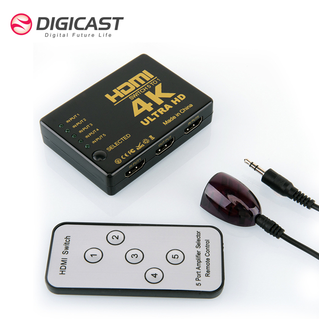 5 in 1 4K HD 1080P Live Streaming Video Switcher With Remote Control