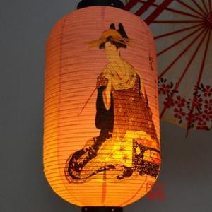 Ukiyo-e Beauté Dessin Lanterne de la mi-<span class=keywords><strong>automne</strong></span> Lampe décorative <span class=keywords><strong>en</strong></span> papier pour restaurant d'hôtel à la mode - Product Image 1