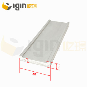 Plaque de pression en alliage d'aluminium Igin pour mur-rideau 40 mm 6,5x3,0 mm pour la construction et la décoration - Product Image 2