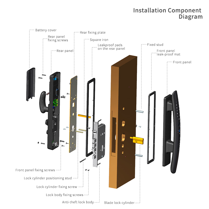 Glomarket Tuya Smart Lock Digital Door Viewer Camera Biometric Fingerprint Smart Door Lock