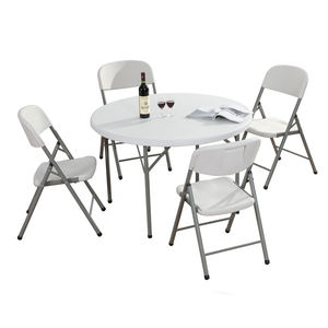 <span class=keywords><strong>Mesa</strong></span> <span class=keywords><strong>redonda</strong></span> <span class=keywords><strong>plegable</strong></span> de plástico para banquete de boda, juegos de sillas para eventos, <span class=keywords><strong>180</strong></span> <span class=keywords><strong>CM</strong></span>, barata, venta al por mayor - Product Image 2