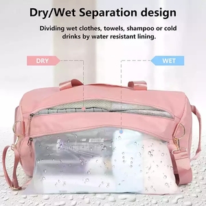 Offre Spéciale Logo personnalisé passer la nuit week-end fourre-tout sac polochon étanche Gym sport rose voyage sac polochon pour femmes hommes filles - Product Image 4