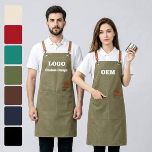 Delantales de Lona Vaquera Resistentes al Agua y al Aceite, Ajustables, para Chefs y Cocineros, Ideales para Salones de Belleza y Peluquerías, con Logotipos Personalizables - Product Image 1