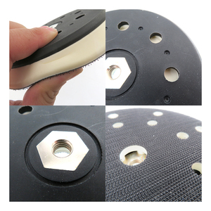 Plato de soporte de 6 pulgadas con 17 orificios y gancho y bucle, rosca M10, para discos de lijado eléctricos, herramientas abrasivas, lijadoras y pulidoras - Product Image 2