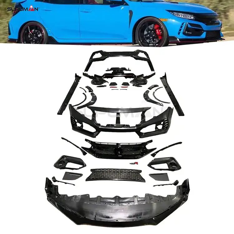 Supuman Carbon Fiber Performance Voor Achterbumper Kit Voor Honda Civic Body Kit Accessoires 2020 2021 2022