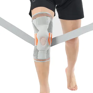 붕대 무릎 지지대가 있는 더블 스트랩 스포츠 무릎 패드 측면 안정기 조정 가능한 압축 무릎 보호대 지원