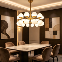 Lustre LED sur mesure haut de gamme, cadre en laiton, abat-jour en verre opale, grand lustre pour escalier, hall d'entrée