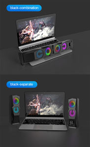 ลำโพงคอมพิวเตอร์แบบถอดได้ 2 in 1 รุ่น 2.0CH RGB สำหรับเล่นเกมส์ พร้อมสายเชื่อมต่อ - Product Image 5