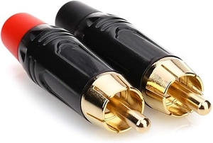 Adaptador de enchufes macho RCA Audio <span class=keywords><strong>Phono</strong></span> chapado en oro soldadura 24K oro altavoz enchufes RCA Jack S.Wieler para adaptador de conector de Cable - Product Image 5