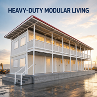 Maison Modulaire Minimaliste Moderne Élégante, Tiny House ADU Préfabriquée en Conteneur, Espace de Vie Double Couche, Hôtel Portable pour Centre Commercial