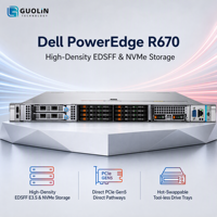 Serveur en rack Dell PowerEdge R670 Enterprise 1U, double processeur Intel évolutif, alimentation redondante, hébergement IDC, serveur de base de données Web