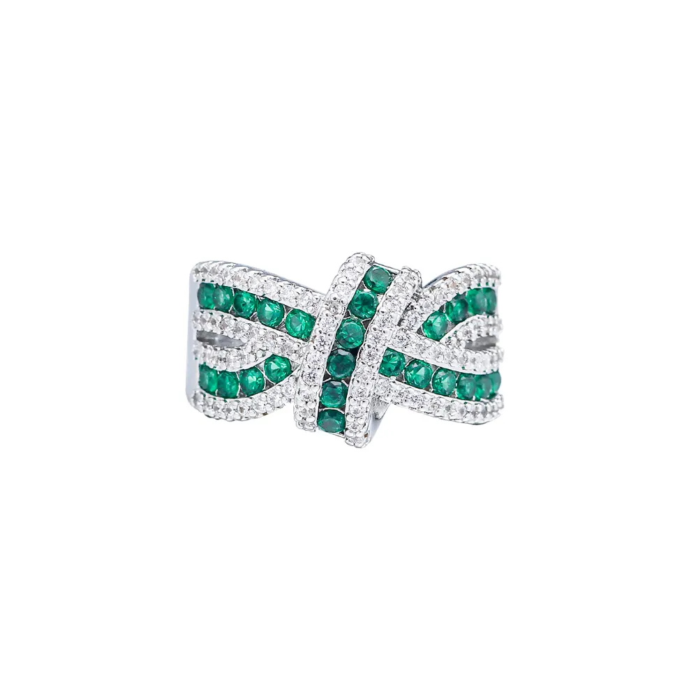 Sang Trọng Tùy Chỉnh Nhẫn Trang Sức Cho Phụ Nữ Tuyệt Đẹp Cubic Zirconia Bowknot Thiết Kế Có Thể Điều Chỉnh Vòng Phụ Nữ Wedding Party Trang Phục Đồ Trang Sức