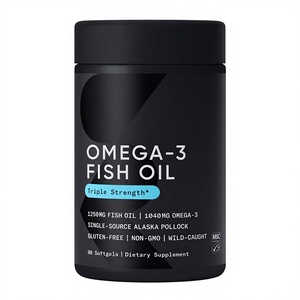Gélules d'huile de poisson oméga 3 triple concentration OEM, issue de morue sauvage d'<span class=keywords><strong>Alaska</strong></span>, pour la santé cardiaque, la fonction cérébrale et le bien-être des articulations - Product Image 1