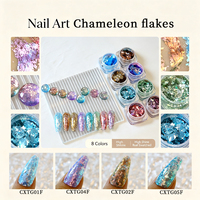Paillettes de chrome pour ongles à base d'aluminate de strontium, effet super caméléon, multicolores, pigment inorganique, pigment cosmétique