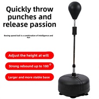 Ballon de boxe solide Roly-Poly pour entraînement de réflexes, hauteur réglable, rebond à 180°, aide à l'entraînement pour enfants et adultes