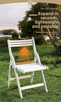 Chaise pliante moderne en plastique blanc pour salle à manger, camping, extérieur, portable, à lattes, imperméable, écologique, pour mariage, événement, jardin