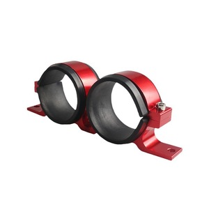 Xuzhong Fuel Pump Double Hole Mount <b>Bracket</b> Clamp Aluminum Rubber Red For Car Modification Upgrade - Product Image 5