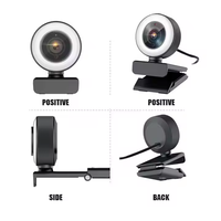 Webcam élégante et performante 1080P HD avec rotation à 360° °   Lumière rotative et de beauté Plug & Play pour une diffusion fluide