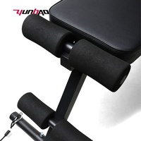 Banc de musculation réglable avec bandes de résistance, banc d'entraînement pliable pour la maison, banc de fitness plat, incliné et décliné – Direct Usine