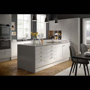 Gabinetes de Cocina Shaker Grises de Alta Calidad en Venta, Diseño Moderno de Artículos de Cocina Modulares, Almacenamiento Alto con Isla - Product Image 5