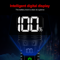 Affichage numérique 3000 Lumens Super Bright Lanterns Zoomable Torch Light Portable Mobile Power Long Range LED Tactical Flashlight