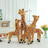 Boneka Jerapah Realistis Buatan Pabrik, Mainan Hewan Isi Dakron, Boneka Bayi