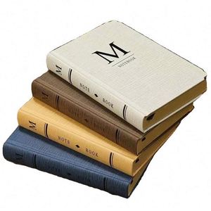 Cuaderno Personalizado Estilo Europeo A5, Diseño de Líneas Horizontales Antiguas, Diario Retro Súper Grueso, Tapa Dura, Papelería para Estudiantes - Product Image 1