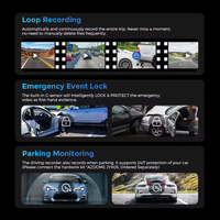 Caméra embarquée DVR de voiture intelligente avec écran tactile IPS 4K mini de 2,4 pouces, nouvelle en 2024, double objectif avant et arrière, GPS et Wi-Fi, boîte noire