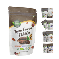 Pochette en papier kraft blanc compostable avec fermeture éclair, impression numérique, anti-odeur, pour noix de coco, logo personnalisé