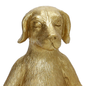 Statuetta di Cane Seduto in Poliresina, Scultura Decorativa per Casa e Ufficio, Ornamento Glamour - Product Image 6