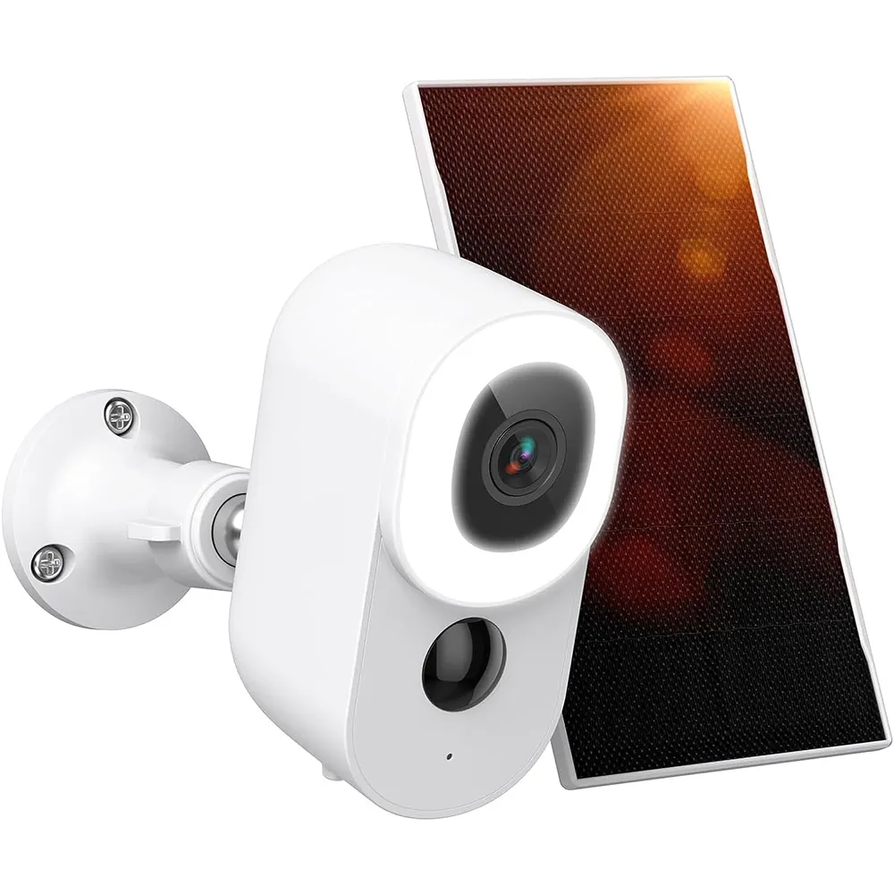 Alexa Google Voice Command 3MP 5000mAh CloudEdgeスマートWifiカラーナイトビジョンサウンドライトアラームモーション検出CCTVカメラ