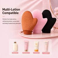 Mitaines d'application de bronzage auto-bronzant double face avec logo personnalisé, applicateurs de lotion, gants auto-bronzants avec pouce