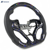 Volant LED en fibre de carbone en promotion, compatible avec Honda Fit GK5 Vezel & XR-V 2015-2019, pour une modification améliorée