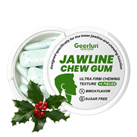 Geerlun Factory Chewing-gum d'exercice pour la mâchoire ultra-dur, sans sucre, texture ferme, pour le raffermissement du visage, vente en gros