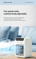 Ventilateur d'air évaporatif portable mini avec humidificateur à brume, 2 vitesses, réservoir d'eau de 500 ml, silencieux pour la maison et le bureau