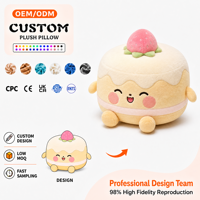 Coussin en peluche OEM personnalisé, couleur personnalisée, en forme de gâteau ou de personnage de dessin animé, jouet en peluche doux