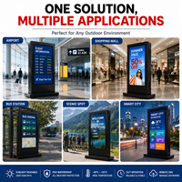 High Quality Touch Screen High Definition Floor Stand LCD Display Kiosk Outdoor Digital Signage for Street and Park