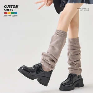 موضة جديدة للنساء جوارب ترهل من البوليستر أنبوب فضفاض طويل جدا سكونش الركبة جوارب عالية الحذاء - Product Image 3