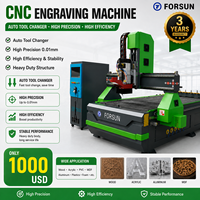 21% de réduction FORSUN 1325 Routeur CNC 3 axes ATC NC Studio Centre de traitement à changement d'outil Machine de gravure pour le bois et les plaques souples GoFS