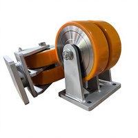 Roda Kontainer Tugas Berat dengan Kunci Putar, Roda Baja Solid, Rem Samping, Kustomisasi OEM/ODM, untuk Kontainer Pengiriman ISO