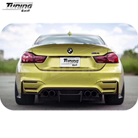 Kit carrosserie en fibre de carbone style PS, très demandé, pour BMW M3 F80 M4 F82 : lames avant, diffuseur arrière, jupes latérales, spoiler