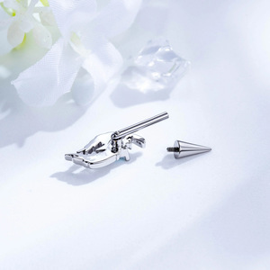 Pendientes <span class=keywords><strong>de</strong></span> Piercing Angel Asylum Tiankufeng F136 <span class=keywords><strong>de</strong></span> Aleación <span class=keywords><strong>de</strong></span> Titanio con Rosca Interna en Espiral y Alas <span class=keywords><strong>de</strong></span> Ángel - Product Image 5