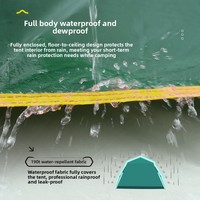 Tente de camping pour 2 personnes, pliable, portable, imperméable, épaissie, quatre saisons, à un étage, entièrement en Oxford