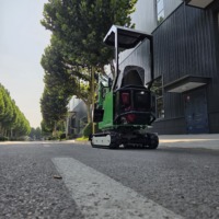 Mini-excavatrice ZNW-10 neuve de 1 tonne, compacte, sur chenilles, avec accessoires, moteur Koop, facile à manipuler, haute efficacité, adaptée au garage