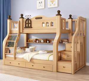 Letto <span class=keywords><strong>a</strong></span> castello in legno massello <span class=keywords><strong>per</strong></span> dormitorio studentesco, letto <span class=keywords><strong>a</strong></span> due piani <span class=keywords><strong>per</strong></span> due bambini in camera da letto - Product Image 2