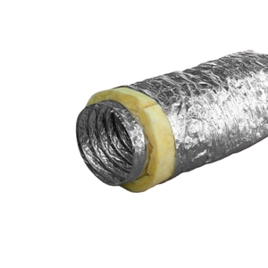 Conduits flexibles en aluminium à trois plis avec isolation en laine de verre de 25 mm pour les connexions d'équipements de climatisation - Product Image 4